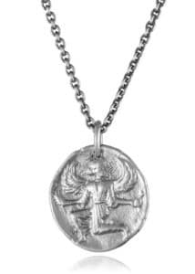 Astrape Coin Necklace Silver