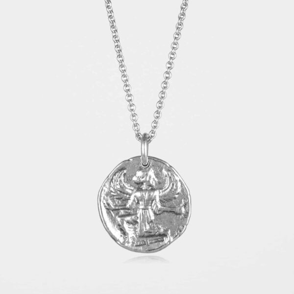 Astrape Coin Necklace Silver