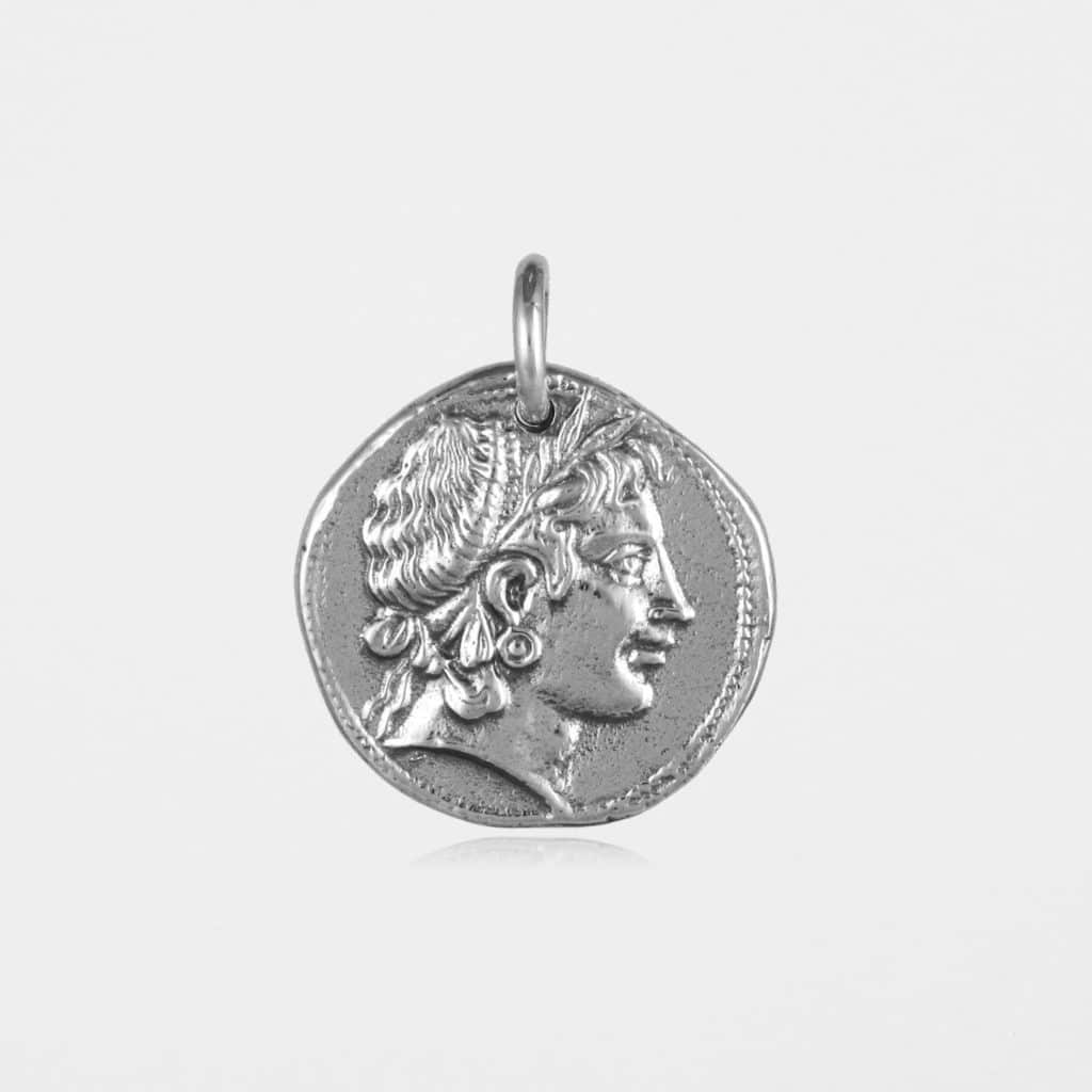 Demeter Coin Pendant Silver