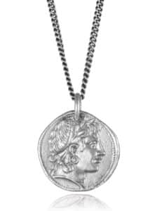 Demeter Coin Necklace Silver