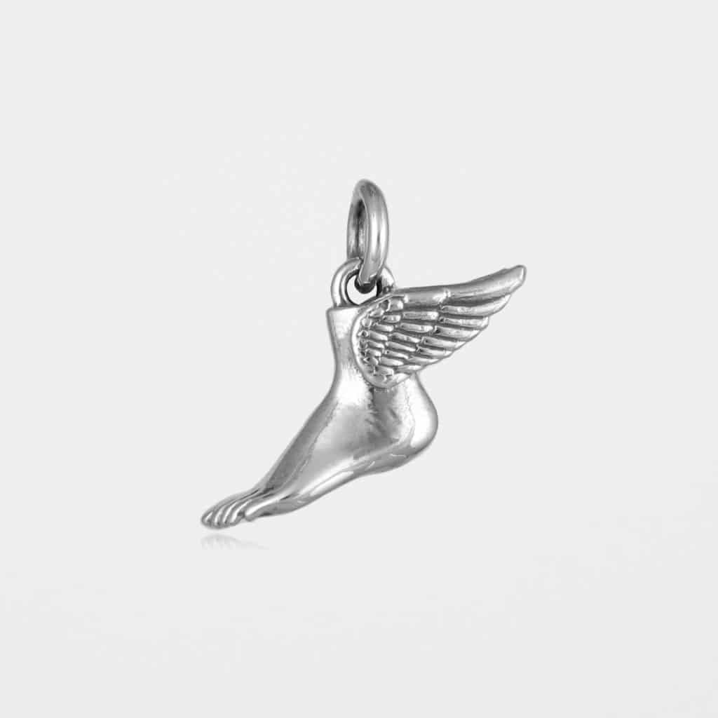 Winged Foot Pendant Silver