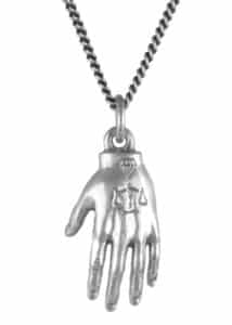 HAND-LG-ANT-SIL-M-CURB-BK-UP-214x300 Large Hand of Mystery Necklace Silver
