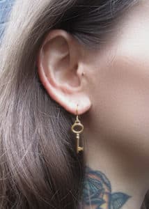 Key Earrings Gold
