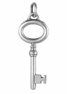 Large Key Pendant Silver