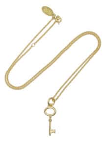 Small Key Necklace Gold