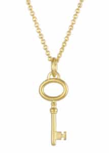 Small Key Necklace Gold