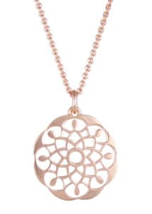 Mandala Necklace Rose Gold