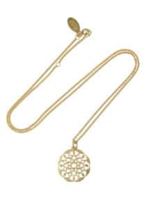 Mandala Necklace Gold