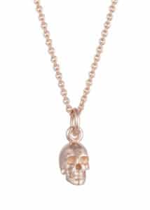Skull Necklace Rose Gold