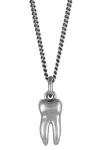 Large Tooth Necklace Silver