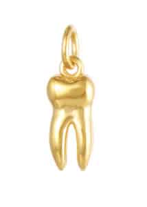 Large Tooth Pendant Gold