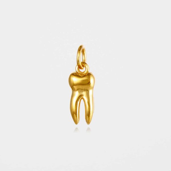 Large Tooth Pendant Gold Vermeil