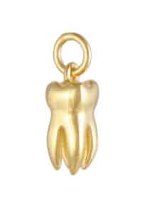 Large Tooth Pendant Gold
