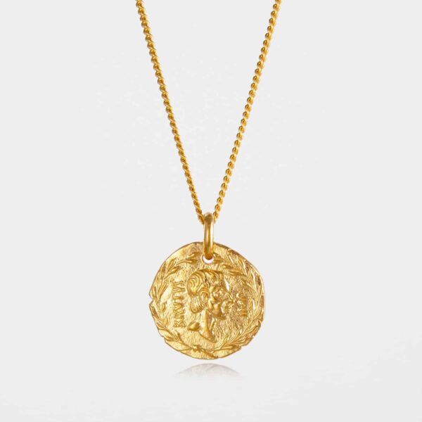 Brutus Coin Necklace Gold Vermeil