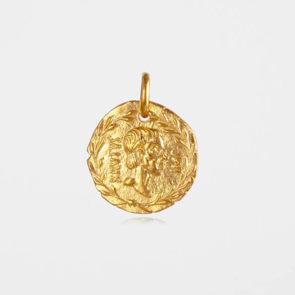 Brutus Coin Pendant Gold Vermeil