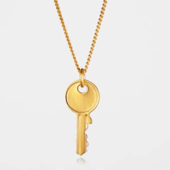 Large Key Necklace Gold Vermeil