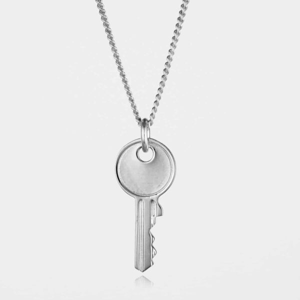 Large Key Necklace Silver