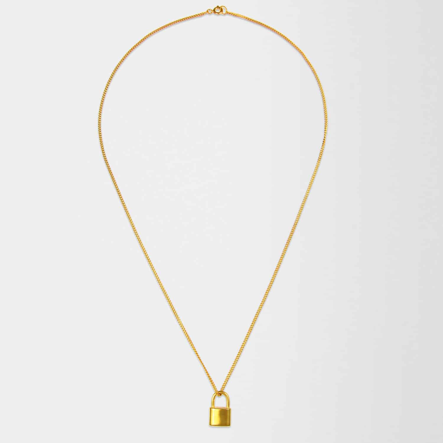 Tiny Lock Necklace Padlock Charm for Women, Dainty Padlock Pave Cz 925 –  Gilded Sapphire