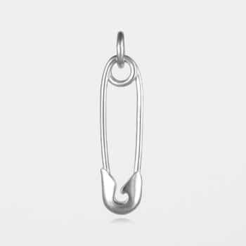 Safety Pin Pendant Silver