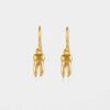 Tooth Earrings Gold Vermeil