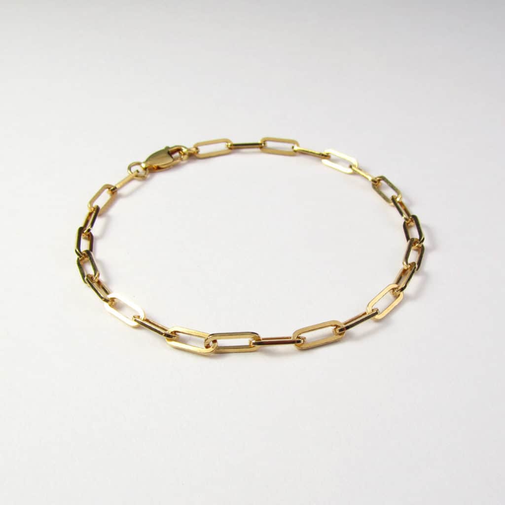 Square Trace Bracelet Gold Vermeil