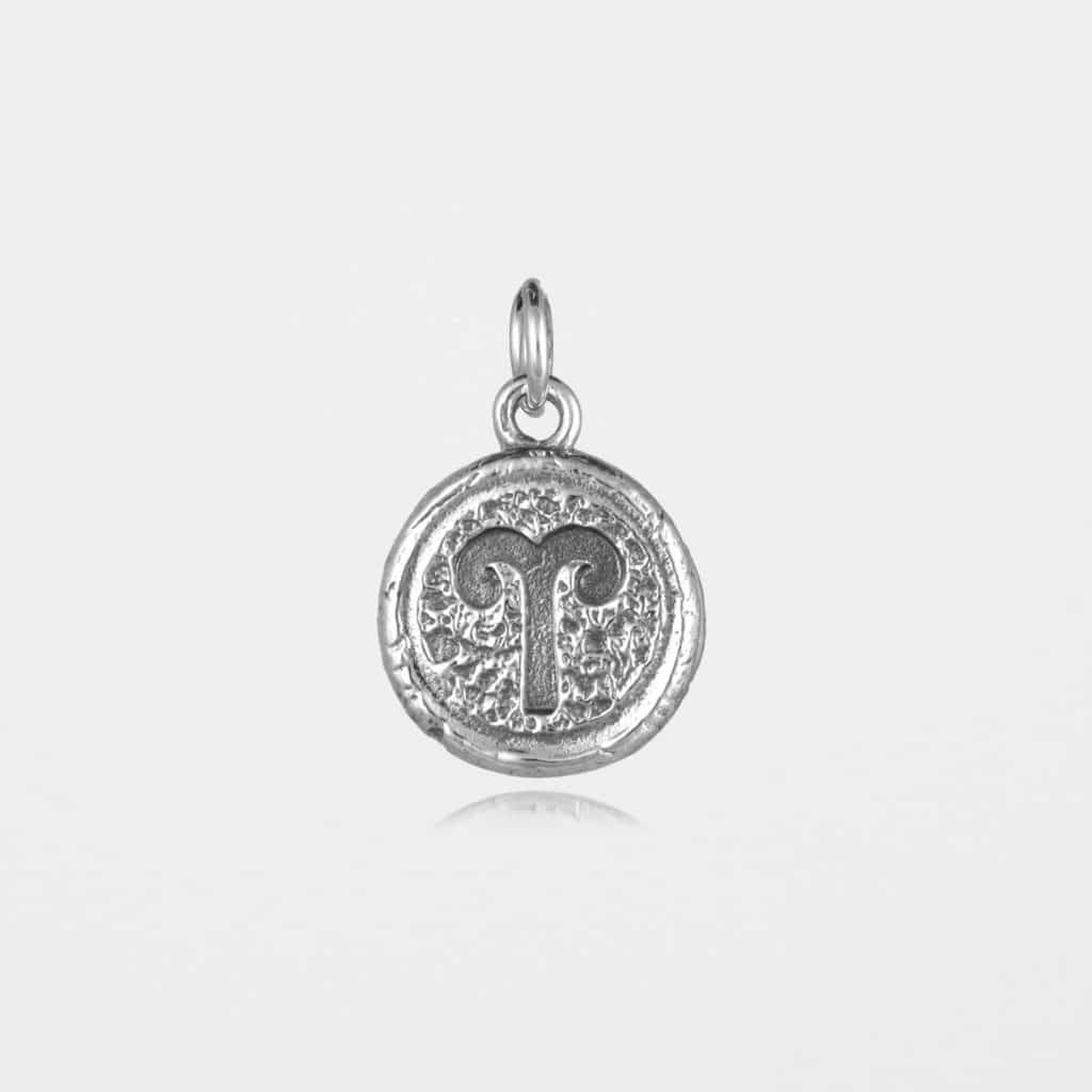 Aries Star Sign Pendant Silver