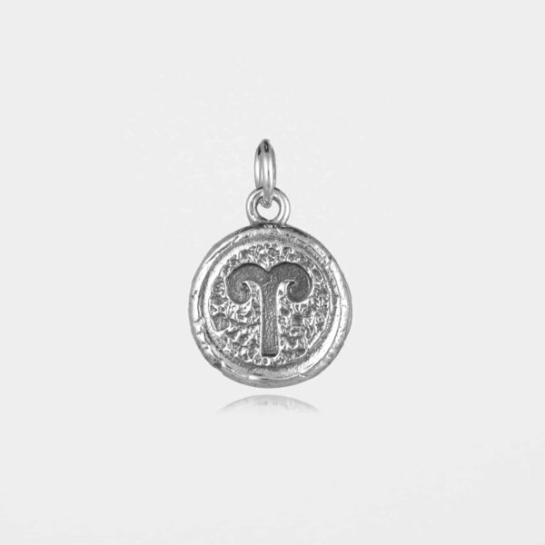 Aries Star Sign Pendant Silver