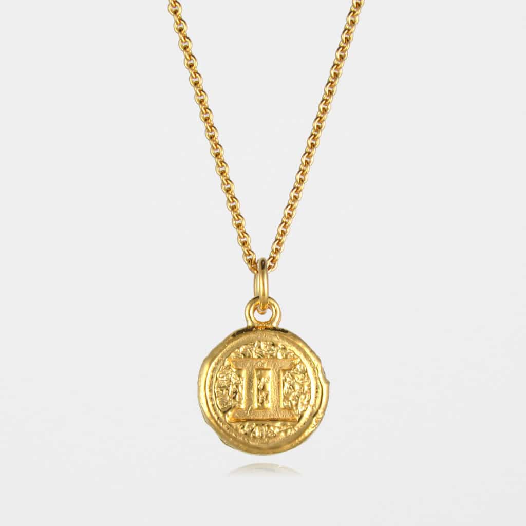 Gemini Gold Vermeil Zodiac Necklace | T. Jazelle