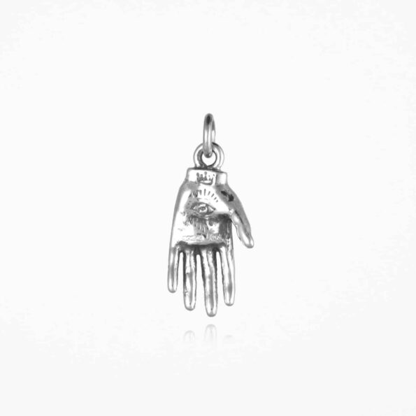 Small Hand of Mystery Pendant Silver