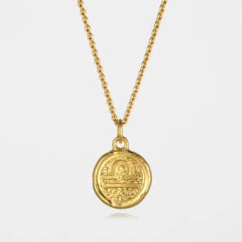 Libra Star Sign Necklace Gold Vermeil