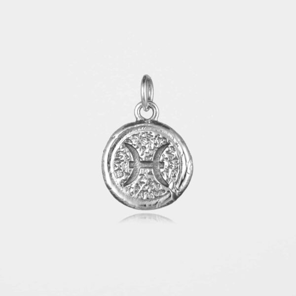 Pisces Star Sign Pendant Silver