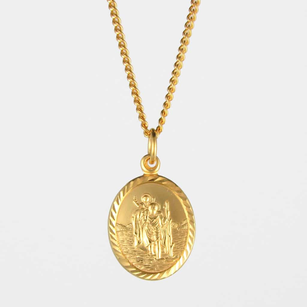 St Christopher Necklace | Gold