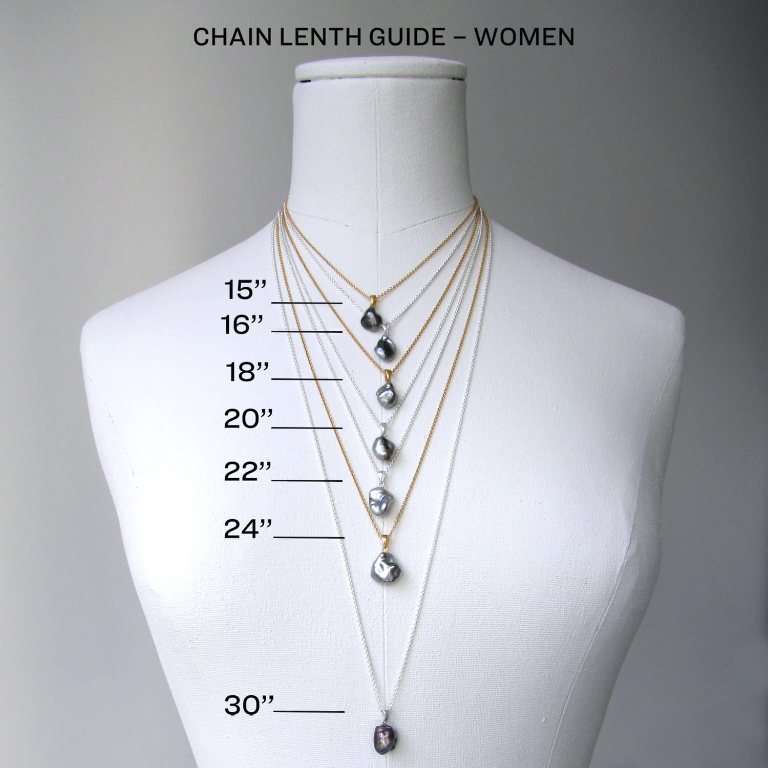 Finding the Right Necklace Length : A Comprehensive Necklace Size Chart  Guide